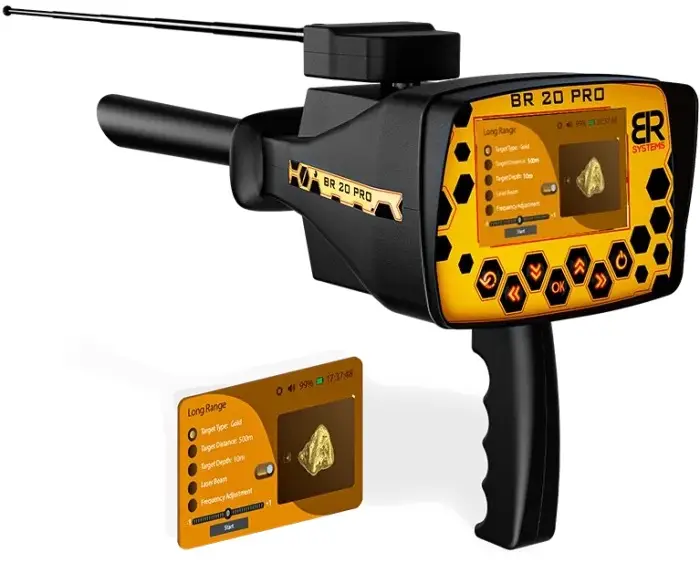 BR Detector BR Detector BR20 Pro Uzun Menzilli Altın, Hazine ve Metal Arama Cihazı (Sinyal Filtreleme, Renkli Ekran, Çok Dilli)