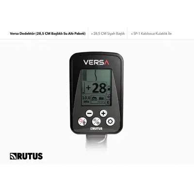 Rutus Versa Su Altı Odaklı Çoklu Frekans Dedektör Paketi (28,5 cm DD Başlıklı)