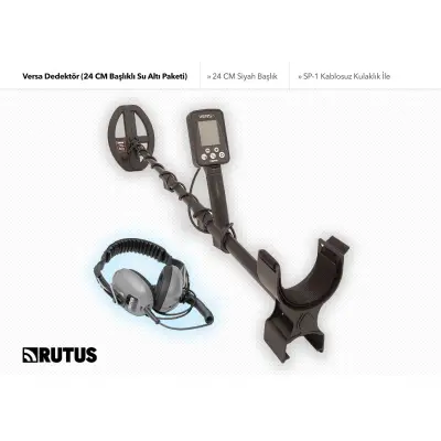 Rutus Versa Su Altı Odaklı Kompakt Başlıklı Çoklu Frekans Dedektör Paketi (24 cm DD) görsel 2