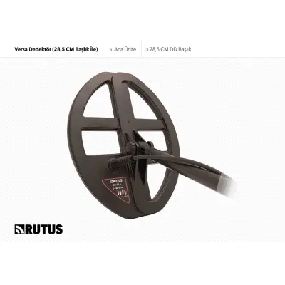 Rutus Versa Su Geçirmez Çoklu Frekans Define Dedektörü (28,5 cm DD Başlıklı) görsel 3