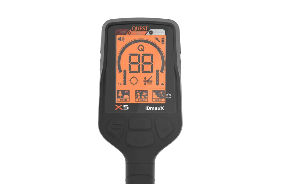 Quest Quest X5 IDmaxX Su Geçirmez Çok Yönlü Dedektör (28 cm Gorila Blade Başlıklı)