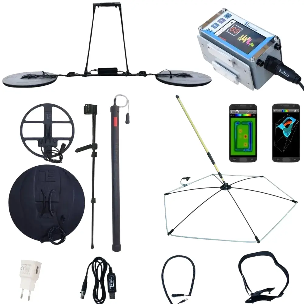 Teknoloji Ekibi Teknoloji Ekibi M1 EMF Gradiometre Çok Teknolojili Defineci Seti (PI Derin Dedektör + Gradiometre + EMF + 3D Görüntüleme, Çoklu Bobin)