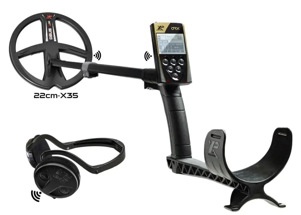 XP XP ORX Çok Frekanslı Kablosuz Dedektör — Ana Ünite, WSA Kulaklık ve 22 cm X35 Başlık